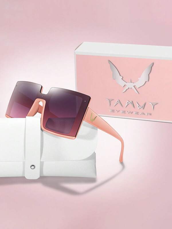 Fashion Square Glasses For Women Come With Glasses Case, Casual Square Shades For Daily Outfit, Shopping, Selfie, Party, Travel, Beach, Vacation, Fishing.