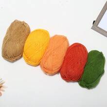 EDCUEBE7 5 件/约 250 克多色手工钩针纱线套件，柔软舒适的针织纱线，多用途用于钩编钱包、衣服、地毯等，适合 DIY 情人节礼物、制作钱包、手提包等。（包装随机） - 彩色 - 查看 21