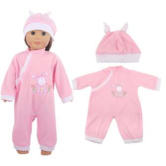 MSYO 1pc 18-Inch Doll Pajamas, Cute Floral & Insect Pattern Doll Summer Sleepwear, Children's Toy Doll Accessory, Suitable For Girls 3+ Years Old, Role Play