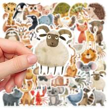 50Pcs Animal Stickers Cute Stickers Tiger Stickers Pig Stickers Cartoon Stickers Elephant Stickers Graffiti Stickers For Water Bottle, Hydroflask, Guitar, Luggage, Phone, Case, Laptop, Skateboard, Gift School Supplies,Back To School
