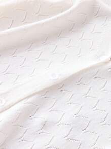 Cardigã Feminino Aberto na Frente, Casual, Senhora, Decote em V, Top Branco Vazado, Blusas de Malha de Manga Longa para Meninas Maiores, Novo Modelo de Verão Leve e com Proteção Solar, Casaco Solto de Cor Sólida para Primavera e Outono