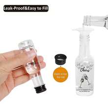 1/5/22/30/36/41pcs Plastic Empty Bottle Mini 0.85Oz Empty Plastic Juice Bottles With Funnels, Can Washable, Reusable, And Durable,Be Used To Store A Small Travel-Sized Quantity Of Your Favorite Lotion, Perfume, DIY Essential Oils, For Party Favors, Weddings, Back To School - Clear - View 5