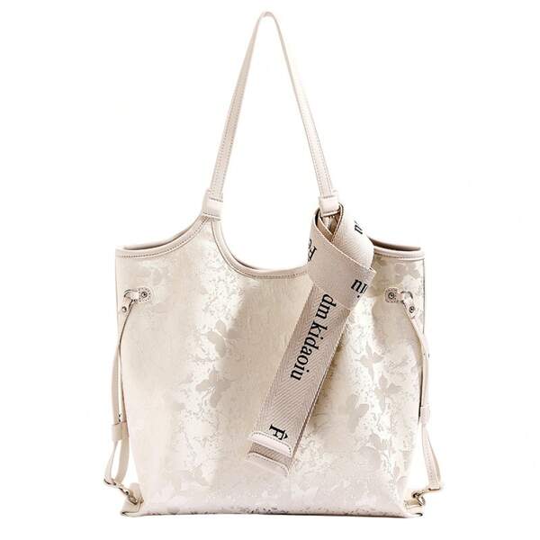 Borsa versatile da donna ricamata in stile cinese, borsa a spalla elegante con grande capacità, borsa pratica per lo shopping di tutti i giorni
