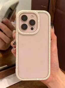 亮片创意水钻保险杠手机壳适用于 15/15 Pro Max/15 Pro/15 Plus/11/12/13/14/16 Pro Max/XS/XR/11 Pro/11 Pro Max/12 Pro/12 Pro Max/13 Pro/13 Pro Max/7 Plus/14 Pro/14 Pro Max/14 Plus/16 Pro/16 Plus/7 Plus/8 Plus/8/SE2，时尚奢华闪亮设计，透明全保护防摔手机壳，粉色防水防震防刮 - 米色 - 查看 4