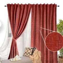 Cortina 2 pzas 240 x 140 Curtain - Rojo - Ver 1