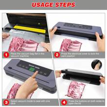 Vandise Vacuum Sealer Machine Automatic Food Saver | 6 Modes for Dry Wet Foods | Strong Suction Vacuum Sealer for Meat Fish Vegetables Fruits Snacks Coffee Grains | Preserve Freshness Longer | Includes 10 Free Vacuum Bags | Waterproof Touch Screen Control Panel | Built-in Bag Cutter & Roll Storage | Compact Design for Kitchen Countertop | Ideal for Sous Vide Meal Prep Marinating Freezing Storing Leftovers | Commercial & Home Use | Easy to Clean | Leak-Proof Seal Technology | One-Touch Operation | Perfect for Extending Shelf Life of Perishables | Great for Camping Travel Bulk Buying | Durable Heavy-Duty Design | Stainless Steel Housing | Quiet Operation | Energy Efficient | Best Gift for Home Cooks