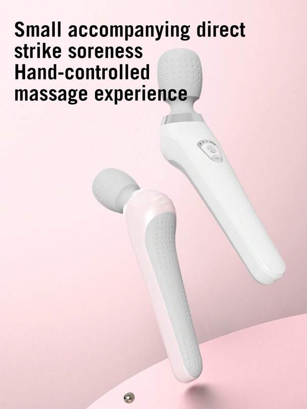 Handheld Vibration Massage Stick Waist Shoulder And Cervical Massager Mini Hand-Held Massager Stick Body 5 Gears Vibrator Massage Tool Kneading Shoulder Arm Hand Leg Silicone Head Hand Held Massage Vibration Massage Hammer