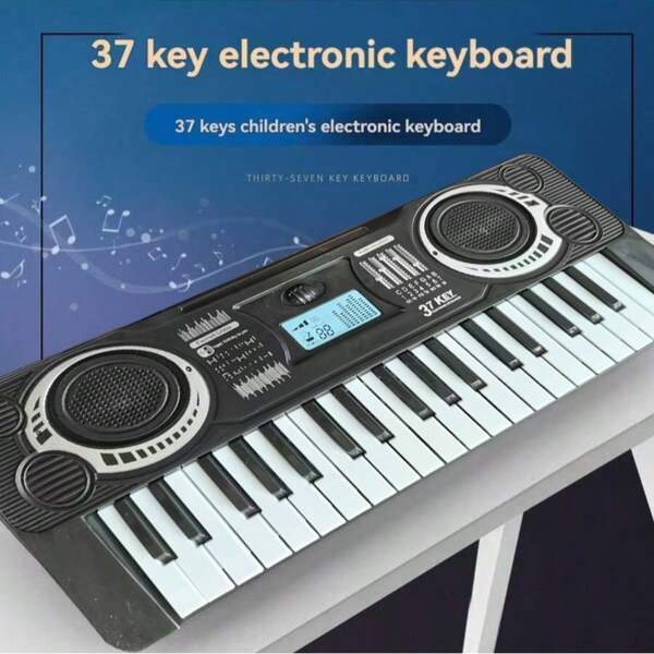Piano electrónico infantil de 37 teclas, juguete de instrumento musical educativo temprano, regalo de teclado electrónico para principiantes, regalo de cumpleaños, interactivo entre padres e hijos