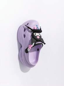 Sanrio 3 piezas Zapatillas perforadas con personajes de Sanrio, zapatos de agua para exteriores para mujeres