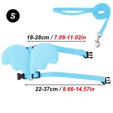 2 Stücke Engelsflügel Geschirr und Leine Set, einziehbare verstellbare Leine Brustgeschirr geeignet für kleine Haustiere