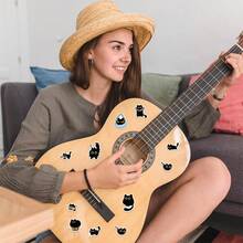 500 piezas Pegatinas de gatitos negros pequeños - Calcomanías autoadhesivas de PVC para portátiles, botellas de agua, teléfonos - Pegatinas de cumpleaños perfectas para decoración de portátiles Pegatinas de dibujos animados