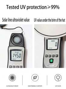 1pc Summer Foldable Outdoor Sunshade Hat With UV Protection, Empty Top, Neck Protection, Women's UV Sun Hat, Summer Large Brims, Riding, Face Covering, Flexible Sunscreen, Versatile Sun Hat