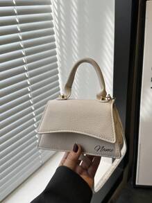 1pc Mini Handbag, Simple Casual Small Square Bag, Multi-Functional One-Shoulder Messenger. It Can Be Customized With Your Own Name. Teacher's Day Gift, Very Suitable For Going Out Shopping, Seaside Vacation Travel And Daily Use. Birthday Gift, Souvenir Bag For Friends Or Daughters.