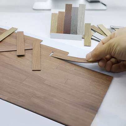Mini House Wood Grain Floor, Realistic Model Wood Grain Floor Tiles, Miniature Herringbone/Parquet Floor, Doll House Wood Floor, Micro Landscape Floor Tile Decor, Dollhouse Toy Floor Accessories & Photography Props