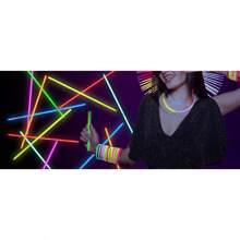 50pcs/100pcs Glow Sticks, Bracelets, Necklaces, Luminous Party Favors For Easter, Christmas, Halloween, Football Matches, Concerts