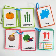 12 Themes Montessori Children's English Word Learning Flashcards, Early English Word Learning Supplies, Home School Classroom English Learning Assistance Tools, Classroom English Learning Supplies - Multicolor - View 11