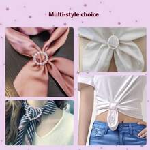 5 Stücke Mode Hemd Saum Clips, Schal Befestigungsclips, Taille Raffclips für Hemden, T-Shirts, Blusen