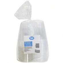 Disposable Plastic Cups And Lids, Clear, 16 Oz, 25 Count, (Cup And Lid Combo) - 1 - 查看 4
