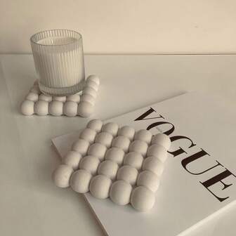 Square Bubble Ball Cement Tray Silicone Mold - DIY Home Decor Craft Jewelry Display Stand Cup Mat Concrete Mold Plaster Soap Mold