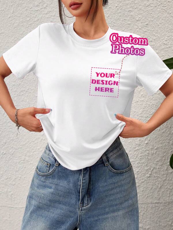 Camisetas personalizadas para mujeres - Agrega tus fotos (paisajes / insignias / fotos de pareja / fotos familiares / selfies / mascotas, etc.), diseña tus propias camisetas impresas personalizadas como regalos para novias, camisas de pareja para citas, etc., para aniversarios, Día de San Valentín, Día de la Madre, cumpleaños, fiestas, etc. Camisetas de hombro recto personalizadas, blusas de mujer, camisetas gráficas personalizadas, camisetas de manga corta de mujer, blusas, elegantes, de moda, hipster, casuales, minimalistas, chic, personalizadas, personalizadas, únicas, disfraces de hombre, armario cápsula, estilo básico/urbano de hombre, regalos ideales para él, novio, familia, amigos, para cumpleaños, para vacaciones/fiestas, para la escuela/competencia, para deportes/escalada