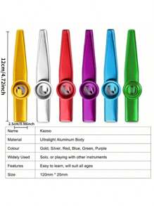 Metal Kazoo With Storage Box, Aluminum Alloy Kazoo, Compact Guitar & Ukulele Accompaniment Instrument, Portable Pocket Musical Instrument For Instant Playing, Musical Instrument Gift