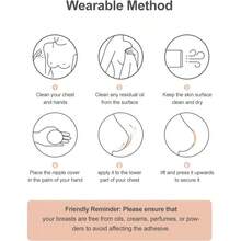 Cakes Nipple Cover No Show 1 2 4 Pairs Silicone Nipple Pasties For Women Reusable - A.奶油 - 查看 5