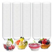 25 Stücke/50 Stücke durchsichtige Mousse Becher, Mini Schälchen für Desserts, Puddings, Vorspeisen, Dips, geeignet für Party, Geburtstag, Feiertag, Hochzeit, Dessertbecher und kleine Schüsseln