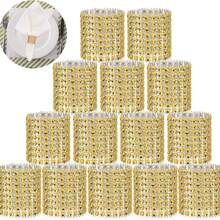 10/30/50 pezzi Anelli portatovaglioli con strass scintillanti, anelli portatovaglioli in oro e argento con diamanti lucidi, complementi decorativi di alta qualità, per anniversari, compleanni, Ognissanti, Natale, decorazione di stanze, tavoli, casa per vacanze, feste, matrimoni e cene, aggiungere brillantezza a ogni occasione speciale.