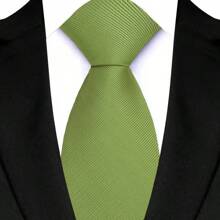 GOADAFOO Corbata de moda de 8 cm de ancho para hombre, de color verde con rayas, flores, cuadros y puntos. Corbata tejida jacquard para novio, negocios, boda y fiesta