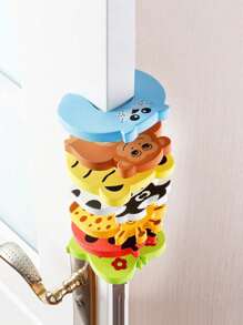 1/8 opakowania ochraniacza na drzwi dla dzieci, blokada drzwi dla dzieci z kreskówkowym wzorem, słodka pianka EVA z motywem zwierzątek – miękka, kolorowa i trwała, miękka tekstura, ochraniacz na drzwi