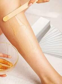 10/30/50/80/100Pcs Disposable Hair Removal Wax Paper Sets|Non-Woven & Amber Paper Wax Strips For Full Body & Face – Professional Salon, Painless & Gentle Hair Removal – White Wax Strips For Eyebrows, Legs, Bikini & Body Areas