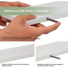 Estante Flotante Moderno Material de Melamina 15x30 (Nuevo Nogal) - gris - Ver 6