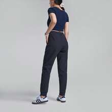 Adidas Women's Pants, Fashion Basic Minimalist Training Sports Fitness Casual Tapered Leg Sweatpants GR3744 - Black - View 5