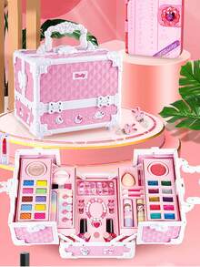 1 件女童化妆套装、公主化妆包礼盒装扮配饰套装、儿童表演化妆套装、过家家化妆台（含口红、眼影、腮红） - 彩色 - 查看 6