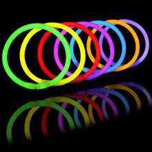 50pcs/100pcs Glow Sticks, Bracelets, Necklaces, Luminous Party Favors For Easter, Christmas, Halloween, Football Matches, Concerts
