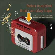 钥匙扣录音机 复古风 情侣礼物 吊坠迷你可录音音乐盒 装饰适用 表扬礼物 - 彩色 - 查看 3