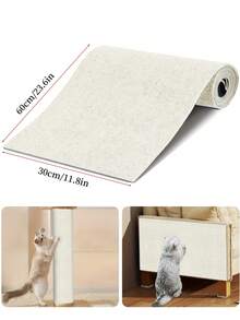 Protector de muebles contra arañazos de gato, esterilla para rascar de gato, rascador de gato cortable, almohadilla adhesiva antiarañazos para muebles, rascador de escalada de bricolaje para proteger el sofá de los arañazos de las garras de gato para interiores - Blanco - Ver 12