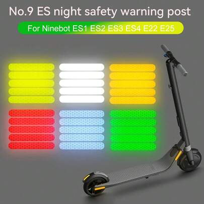 84毫米 X 15毫米 警告反光贴纸 适用于 Ninebot ES1 ES2 ES3 ES4 电动滑板车、装饰配件