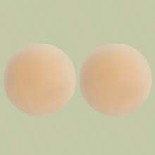 1 Pair Silicone Reusable Nipple Covers - Self-Adhesive Breast Petals For Dresses, Swimwear, Marathons, Unisex