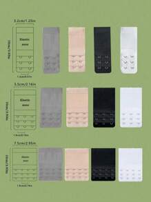 3/4/12 Stücke dehnbare BH Schnallen Unterwäsche Verlängerungsschnallen 2/3/4 Haken Schnallen BH Größenverstellung Rückenschnallen Unterwäsche Reihe Verlängerungsschnallen