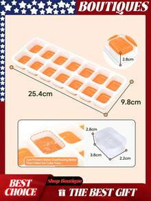 Ice Cube Trays 4 Pack, Silicone With Removable Lid, Easy-Release Flexible 14-Cube Trays, Stackable Covers For Cocktail, Freezer, Ice Cube Tray, Ice Cube Trays For Freezer, Ice Trays For Freezer, Ice Trays, Ice Cube Tray With Lid, Silicone Ice Cube Trays With Lid, Ice Cube, Ice Cube Tray Silicone, Ice Tray With Lid, Ice Cube Trays For Freezer With Lid, Silicone Ice Tray, Icecube Trays For Freezer, Ice Trays For Freezer Silicone, Silicone Ice Trays, Ice Tray Silicone, Silicone Ice Cube Trays, Cubos De Hielo, Para Hacer Hielo Cubos, Ice Cubes Trays, Silicone Ice Trays For Freezer, Molde Para Hielo, Ice Cube Trays Silicone, Ice Trays With Lids, Easy Ice Cube Trays - 4pcs Orange - 查看 2
