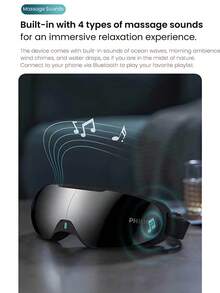 PHILIPS AirEase 360° Zonal Precise Eye Care Massage Eye Mask, 4 Main Massage Modes, Hollow Design For Comfortable Eye Experience - Multicolor - View 8