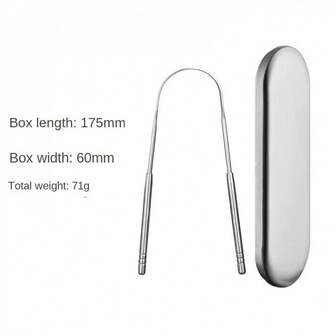 Stainless Steel Tongue Scraper, Adult Tongue Cleaner For Bad Breath, U-Shaped Tongue Scraper To Clean Oral Tongue Coating