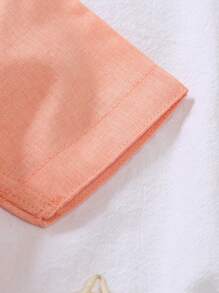 1 Stück Jungen Lässig Hemd mit einfarbigem Kragen und Doppelttasche, geeignet für Lässig Party, Geburtstagsparty, Zeremonienmeister, Aufführung, Strandurlaub, Jungen Freizeithemd, Frühling/Sommer