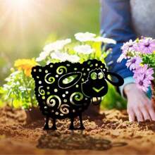 CIFbuy 1pc Garden Decor Animal Outdoor Metal Cute Animal Gardening Ornaments Yard Metal Art Backyard Lawn Decoration Zoo Garden, Suitable For Garden, Garden, Garden Decoration, Holiday Necessities, Birthday Decoration, Century-Old Paint Craftsmanship, High-Quality Materials, Easy To Install, Christmas Decoration