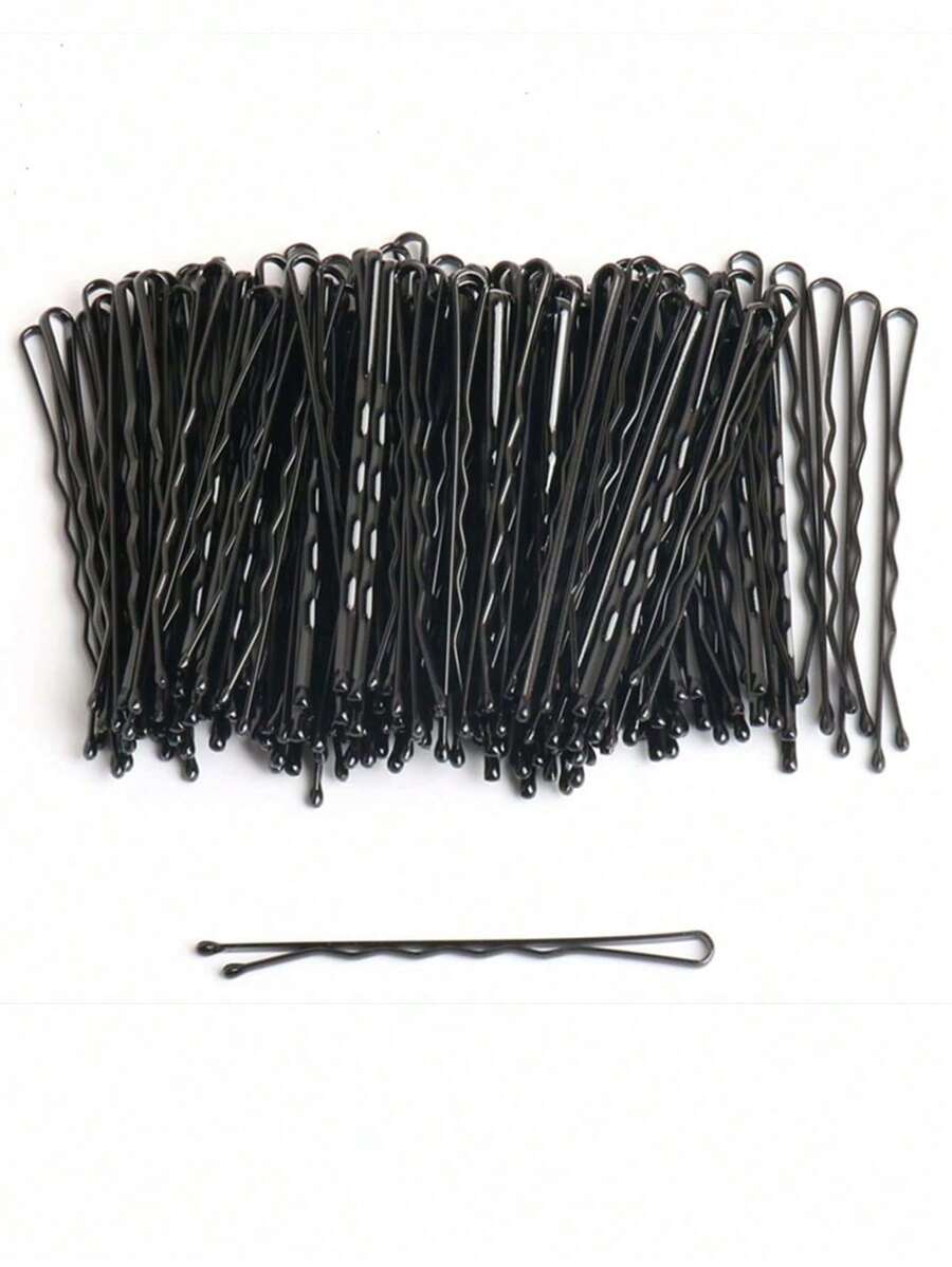 Fermaglio per capelli nero monoblocco per donne, fermaglio per frangia laterale, accessorio per capelli per fissare lo stile, fermaglio a U piatto, fermaglio a pinza, fermaglio a scatto, fermagli per capelli, fermaglio per capelli, pinze per capelli