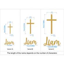 1pc Custom Acrylic Name And Cross Cake Charm, Acrylic Personalized BaptismTopper, Gold Baptism Cake Charm, Christening Cake Decor, Custom Name Charm,Personalized Name Cake Charm & Cross Custom Christening Cake Topper Baptism Decor Laser Cut Name Cake Plaque Mirror Acrylic, Available Sizes,Delicate Romance