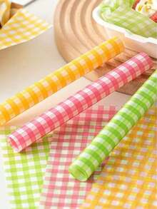 50/100/200 Sheets Wax Paper, Basket Liners, Food Picnic Paper, Grease-Proof Wrapping Paper, Baking Paper Suitable For Cakes, 7 X 7 Inch Fast Food Grid Wrapping Paper