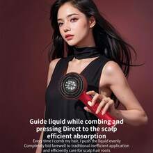 1 件多功能按摩梳，电动按摩刷，家用头皮刺激器，红光防脱发护发刷 - USB 可充电 1400mAh 锂电池，深层头皮按摩，3 种模式，个人护理设备，送给爱人、生日、节日的礼物