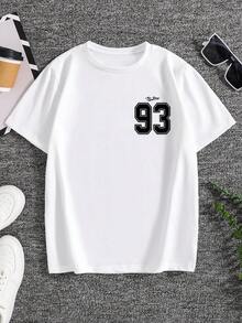 Cool Outdoor Sports Style Milk Silk T-Shirt With Letter Sports Pattern, Fashionable, Comfortable, And Handsome, Suitable For Boys To Wear During Summer Sports, Gatherings, And Campus